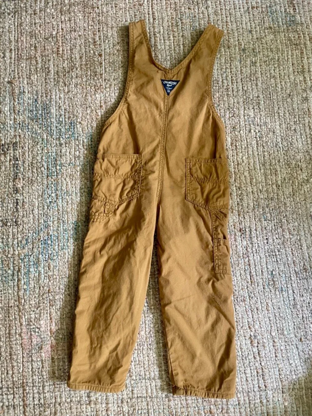 OshKosh B’gosh Toddler Boys Girls Unisex 4T Lined Canvas Carpenter Overalls EUC